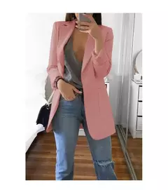 Terno casual slim fit feminino com pescoço polo, casaco temperado, moda europeia e americana, casaco de lã primavera e outono, 2024 - Wolf Magazine