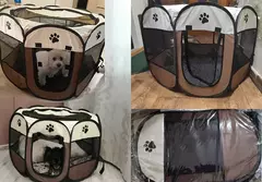 Imagem do Hoopet gato sala de entrega destacável verão pet tenda ao ar livre cão dobrável cerca gato gaiola cães gabinete cercado suprimentos para animais de estimação