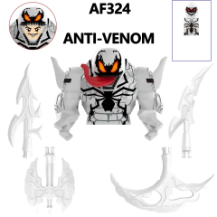 Novo venom carnage riot anti-venom super-herói série personagem imagem quebra-cabeça das crianças bloco de montagem brinquedos 4 armas AF321-326 - Wolf Magazine