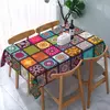 Bohemian Mandala Toalha de Mesa, Resistente a Manchas, Poliéster, Casamento, Festa, Casa, Jantar, Mesa de Café Acessórios