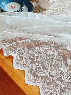 Toalha de renda branca para mesas retangulares, recepção de casamento, festa de aniversário, estilo vintage na internet