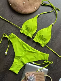 Fato de banho triangular sexy para mulheres, biquínis brasileiros, maiô halter, maiô push up, corrente de metal, biquíni de praia, novo, 2023 - loja online