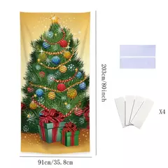 Pesadelo Antes Do Natal Decorações Ao Ar Livre Adereços, Tampa Da Porta, Santa, Xmas Elfos Contexto, Banner Party, Casa Porta Pendurar