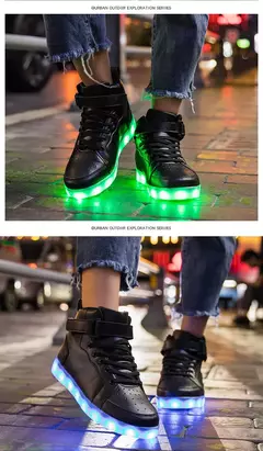 Tênis luminosos infantis, tênis de LED com sola luminosa, sapatos iluminados para crianças, meninos e meninas, tamanho 25-40 - Wolf Magazine