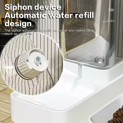 Imagem do Alimentador automático para gatos e dispensador de água com recipiente de armazenamento de alimentos por gravidade para cães e gatos