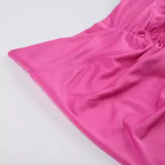 Darlingaga-Calções Femininos Casual Solid Ruched Skinny Verão, Mulheres Sportswear, Ginásio Básico Calças Curtas, Dobra Roupas Yoga, Streetwear Bottom
