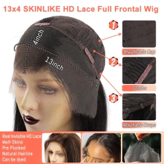 250% curto pixie corte perucas 13x4 hd peruca frontal do laço pré arrancado em linha reta curto perucas de cabelo humano nós descorados brasileiros para mulher - loja online