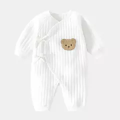 Bodysuit de algodão grosso recém-nascido, roupas Onesie, meninos e meninas, 0-6M, roupas de primavera e outono - Wolf Magazine