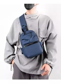 Bolsa de peito masculina 2024 nova moda na moda marca cruz saco de ombro casual crossbody saco ins telefone móvel pequena mochila na internet