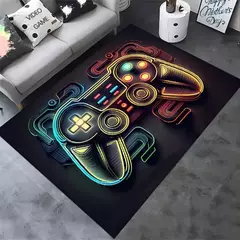 Tapete de jogos antiderrapante gamer com controlador, máquina de lavar roupa, decoração do quarto, tapete para quarto dos meninos, Design na internet