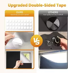 Cortina de blecaute removível para viagens 100% blecaute, Película para janela portátil mais escura, pano DIY temporário, sem broca - comprar online