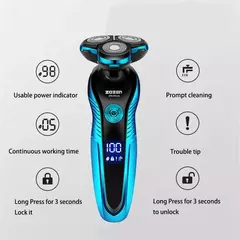ZOZEN-Barbeador elétrico recarregável para homens, lâmina, aparador de cabelo, corte, máquina de barbear, aparador de barba, seco, uso duplo - comprar online