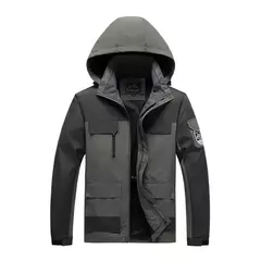 Imagem do Jaqueta com capuz impermeável para homens, blusão ao ar livre, roupas esportivas, tamanho grande, campo, escalada, plus size, 5XL, 6XL, 7XL, 8XL