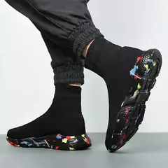 Solas maciças Sapatos Meia Espadrille Botas de Inverno Para Homens Sapatilhas de Qualidade Superior Mens Marca Famosa Men's Sports Boots Preto Tênis - Wolf Magazine