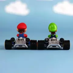 8 pçs/set Super Mario Série Modelo de Carro de Brinquedo Deslizante Carros de Corrida Personagem de Jogo de Desenho Animado Anime Figura KARTING Coletando Brinquedos Presentes - loja online