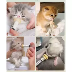 Mamilo de alimentação para animais de estimação, chupeta de alimentação para cães e gatos, hamster, coelhos, gatinhos, filhotes, garrafa de alimentação, seringa com bico de silicone - comprar online