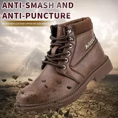 Imagem do Sapatos de segurança indestrutível masculina, Botas de construção, Anti-Piercing e Smash, Proteção do trabalho, Trabalho, Impermeável