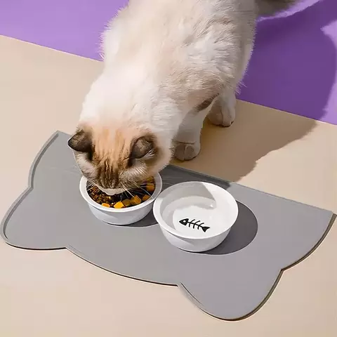 Silicone pet alimentação cão gato tigela comida esteira antiaderente à prova dwaterproof água almofada de alimentação de alimentos para animais de estimação filhote de cachorro alimentador bandeja almofada de água