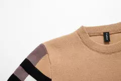 Pulôver quadriculado casual clássico masculino, suéter macio e quente, marca de negócios, moda de luxo, outono, inverno, novo, 2022