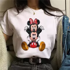 Camisetas estampadas Disney Mickey Femininas, Anos 90, Y2k, Minnie Mouse, Streetwear, Roupa Feminina, Camiseta Kawaii, Moda