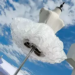 Anágua com babados multi-camadas para mulheres, saia bolha fofa, saia crinolina, sem aro, sem desossada Lolita Puffy Mini Skirt na internet