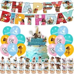 Imagem do 2024 moana festa tema vestir-se adereços dos desenhos animados anime figura tamatoa maui festival cosplay festa adereços banner balão bolo topper