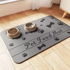 Pet placemat sem manchas de secagem rápida absorvente tigela de comida para cães esteira de alimentação para gatos cão beber alimentação placemat almofadas de alimentador para animais de estimação - Wolf Magazine