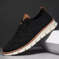 Imagem do YRZL-Calçado desportivo casual masculino, antiderrapante, resistente ao desgaste, amortecimento respirável, design de bloqueio de cores, sapatos versáteis