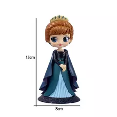 Quente 20 + estilo princesa q posket princesa neve elsa & anna palhaço pvc anime bonecas figuras modelo colecionável brinquedos do miúdo presente - comprar online