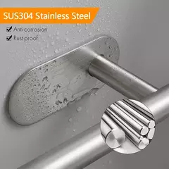 Aço inoxidável de parede Toilet Paper Holder, sem perfuração, Toalha Roll Dispenser, Banheiro e Cozinha, Aço Inoxidável SUS304 na internet