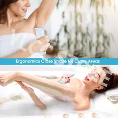 Imagem do Lâminas elétricas para mulheres, biquíni aparador, rosto barbeadores, depilação, axilas e pernas, senhoras Body Trimmer, IPX7 impermeável, 2 em 1