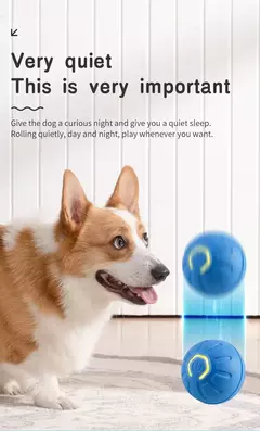 Bola de brinquedo inteligente para cachorro, brinquedo interativo eletrônico para animais de estimação, bola móvel, usb, movimento automático, saltando, bola de brinquedo, filhote de cachorro, produto para gato - comprar online