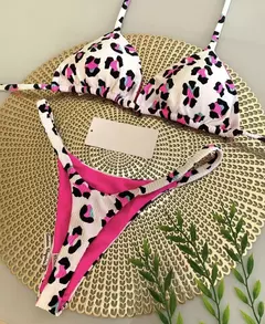 Conjunto brasileiro de biquíni tanga para mulheres, moda praia, tanga sexy, maiô, 2 peças, roupa de banho, estampa cereja fofa, 2023 na internet