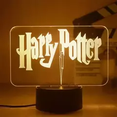 Imagem do Harry potter anime figura brinquedos led nova lâmpada de noite 3d mesa criativa cabeceira para casa decoração do quarto luz legal criança presente