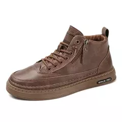 Botas masculinas de inverno sapatos de couro de alta qualidade moda sapatos de algodão moda botas de tornozelo negócios casuais sapatos ao ar livre tênis masculinos novo na internet