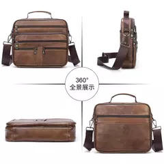 Bolsa de ombro de couro genuíno para homens Bolsa preta de couro, saco do mensageiro do escritório do negócio, saco crossbody masculino na internet