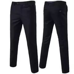 Calça masculina monocromática de terno de negócios, calça casual masculina, boutique, fina, alta qualidade, nova moda, 2023 - comprar online