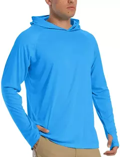TACVASEN-Homens à Prova de UV Hoodie Manga Longa, Proteção Solar Camisetas, Respirável, Leve, Secagem Rápida, Casual Camisetas Masculinas - comprar online