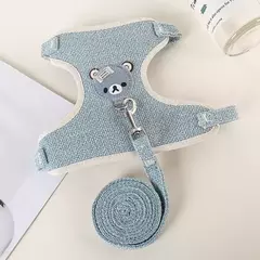 1/conjunto de arnês para cães pequenos, arnês e coleira ajustável para cães e gatos, coleira para cães e gatos, acessórios para cães e gatos na internet