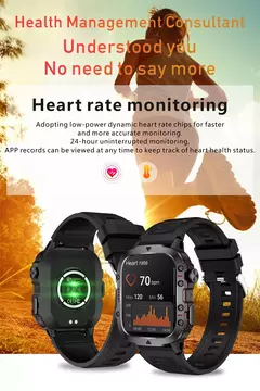 Xiaomi-relógio inteligente militar para homens, IP68, 5ATM, esportes ao ar livre, rastreador de fitness, monitor de saúde, 1,96 ", chamada BT, novo, 2021