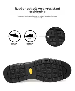 Imagem do Sapatos casuais de couro genuíno para homens plataforma plana sapatos de caminhada ao ar livre mocassins tênis respiráveis sapatos feitos à mão
