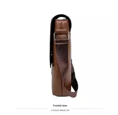 Bolsa de ombro de couro para homens Bolsa de negócios Bolsa mensageiro Bolsa lateral grande, bolsa crossbody, marca de luxo, moda, IPAD - loja online