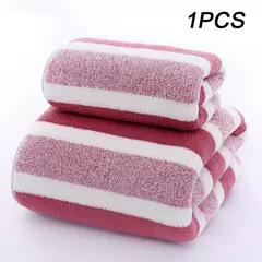 Toalha de cara coral listrada engroçada macia do velo, toalha de banheiro do microfiber, água-absorvente, não fácil de verter na internet
