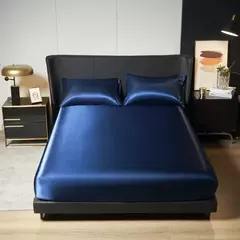 Elegante cetim equipado lençol, folha equipada, luxuoso Universal King e Queen Size, 35cm de altura, adiciona opção para sua decoração do quarto na internet