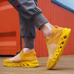 Tênis respirável para homens e mulheres, tênis esportivo slip-on, tênis azul, meias de verão tamanho grande 48, moda de venda quente - comprar online