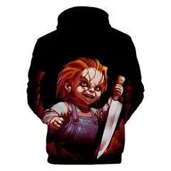 Chucky-Homens 3D Full-Print Hoodies Filme de Terror, moletom Hoodie, Traje Cosplay, Streetwear, Unisex, Nova Moda, 2024 - comprar online