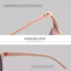 Kingseven óculos de sol polarizados para homens e mulheres, moldura quadrada, melhor para dirigir, viagens ao ar livre, novo lc755 - comprar online