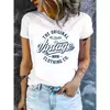 T-shirt de algodão de manga curta para as mulheres, roupas casuais, gola redonda, moda, alta qualidade, estilo vintage