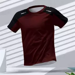 New Hot-Selling Outdoor Running Sports Respirável Quick-Secagem Roupas de Fitness Casual Wear Impressão 3D Em Torno Do Pescoço Adulto T-Shirt na internet