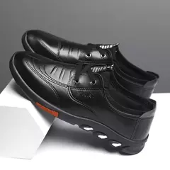 Sapato de couro macio masculino, sapatilha antiderrapante, mocassins formais, tênis casual confortável, vestido primavera, masculino, 2022 - Wolf Magazine